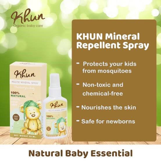 Khun Mozzie Mosquito Repellent Mineral Spray 50ml 0m+ | The Nest Attachment Parenting Hub