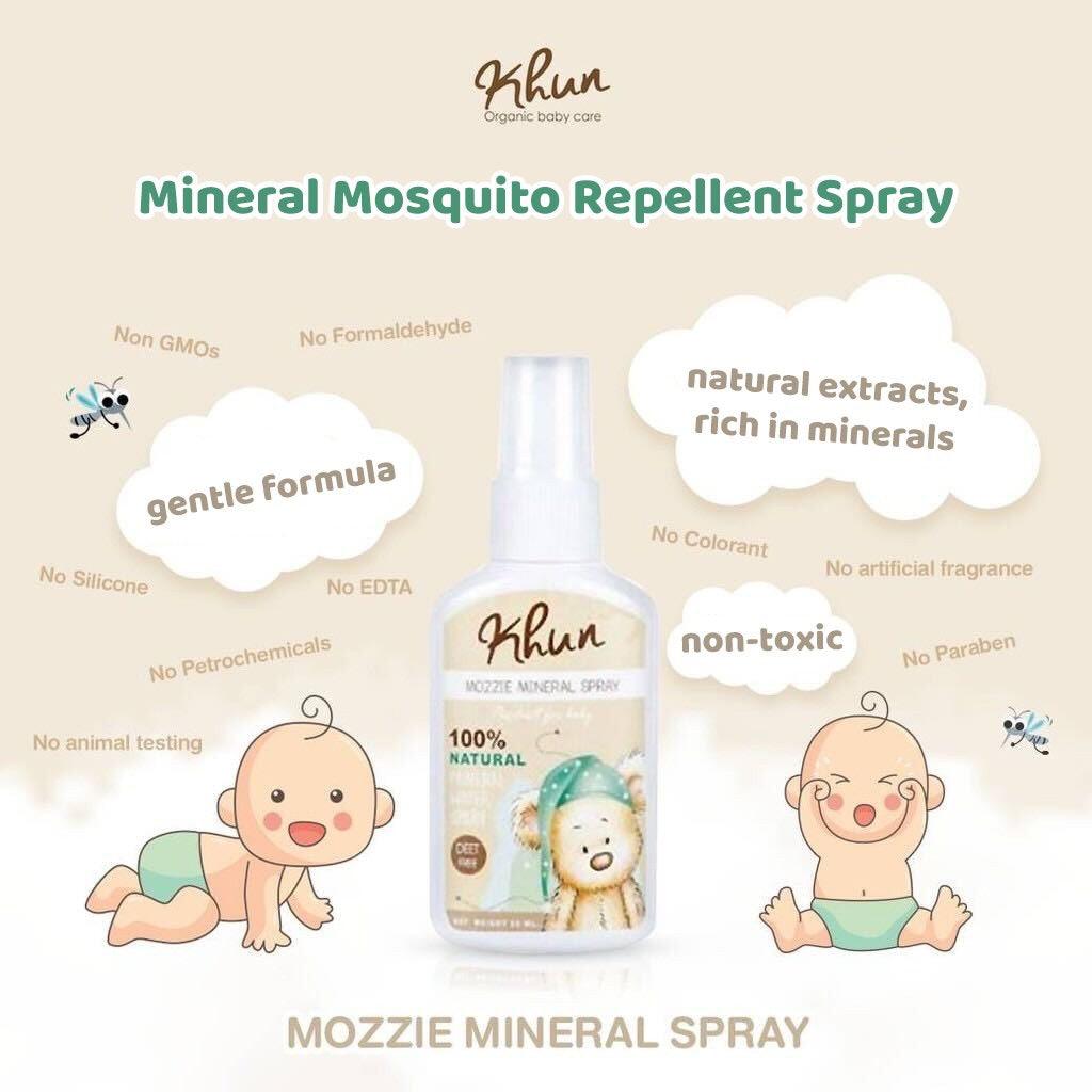 Khun Mozzie Mosquito Repellent Mineral Spray 50ml 0m+ | The Nest Attachment Parenting Hub