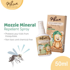 Khun Mozzie Mosquito Repellent Mineral Spray 50ml 0m+ | The Nest Attachment Parenting Hub