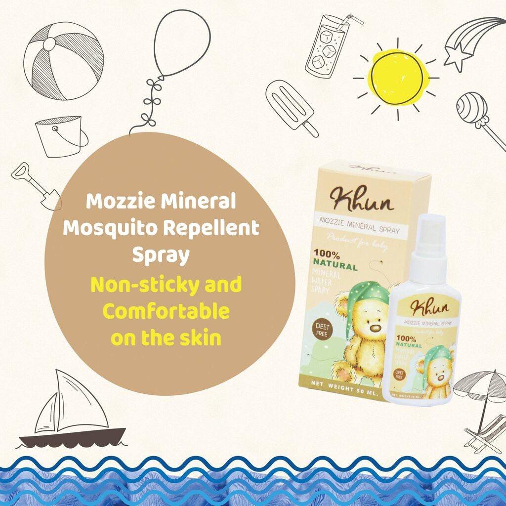 Khun Mozzie Mosquito Repellent Mineral Spray 50ml 0m+ | The Nest Attachment Parenting Hub
