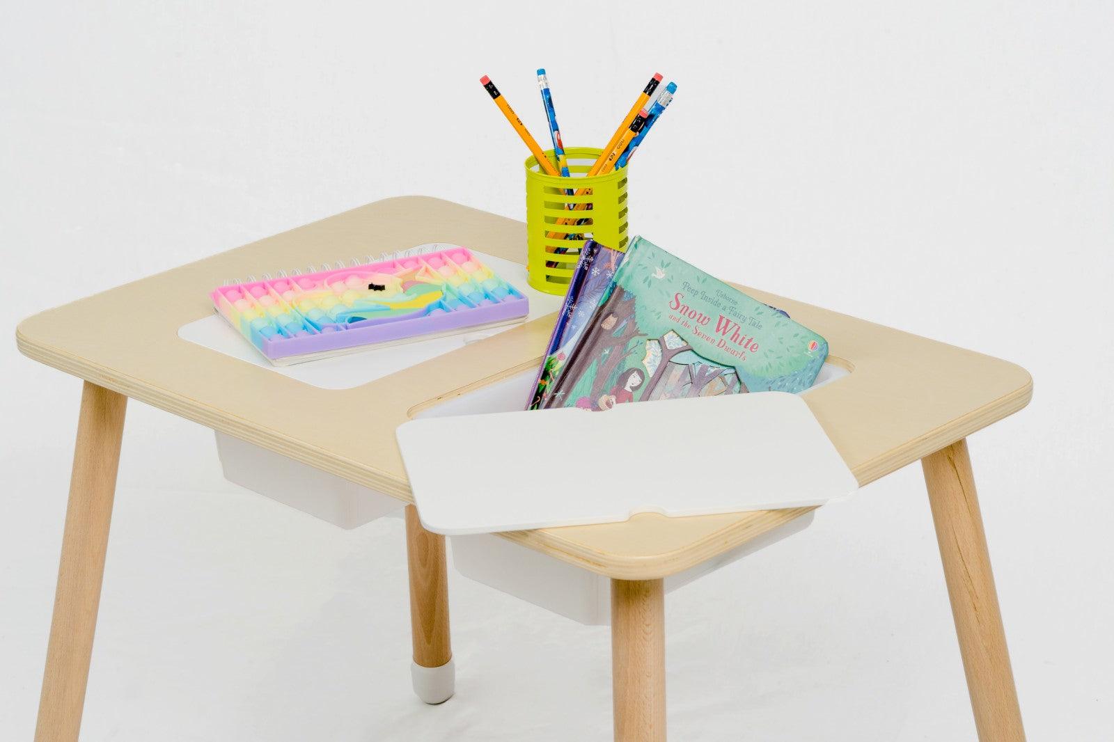 Kiddie Station Alexa Double Sensory Table w/ Chair TL-TC305 | The Nest Attachment Parenting Hub