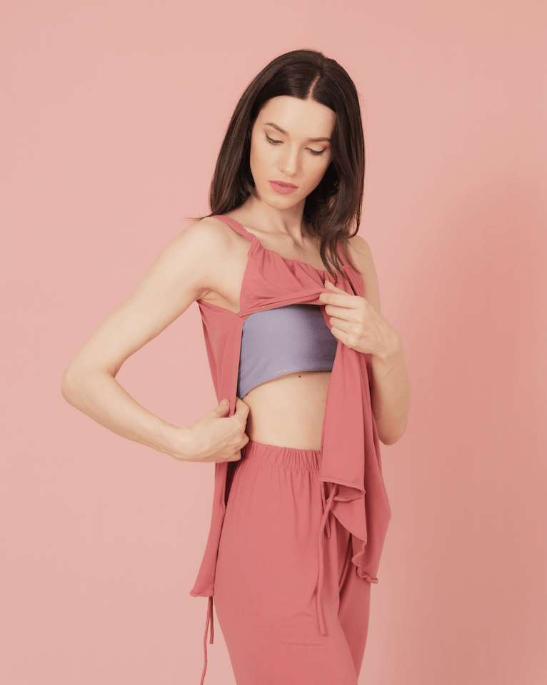 La Señorita Lily Pants Set (Pink/Green) | The Nest Attachment Parenting Hub