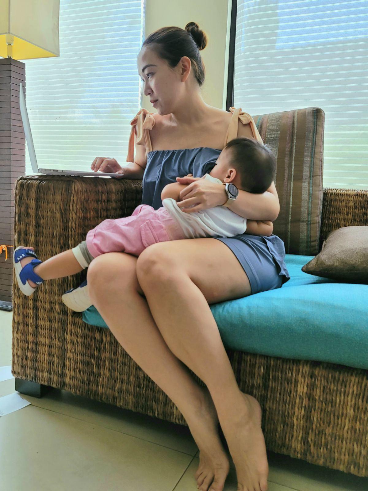 La Señorita Stella Shorts Set (Blue/Nude) | The Nest Attachment Parenting Hub