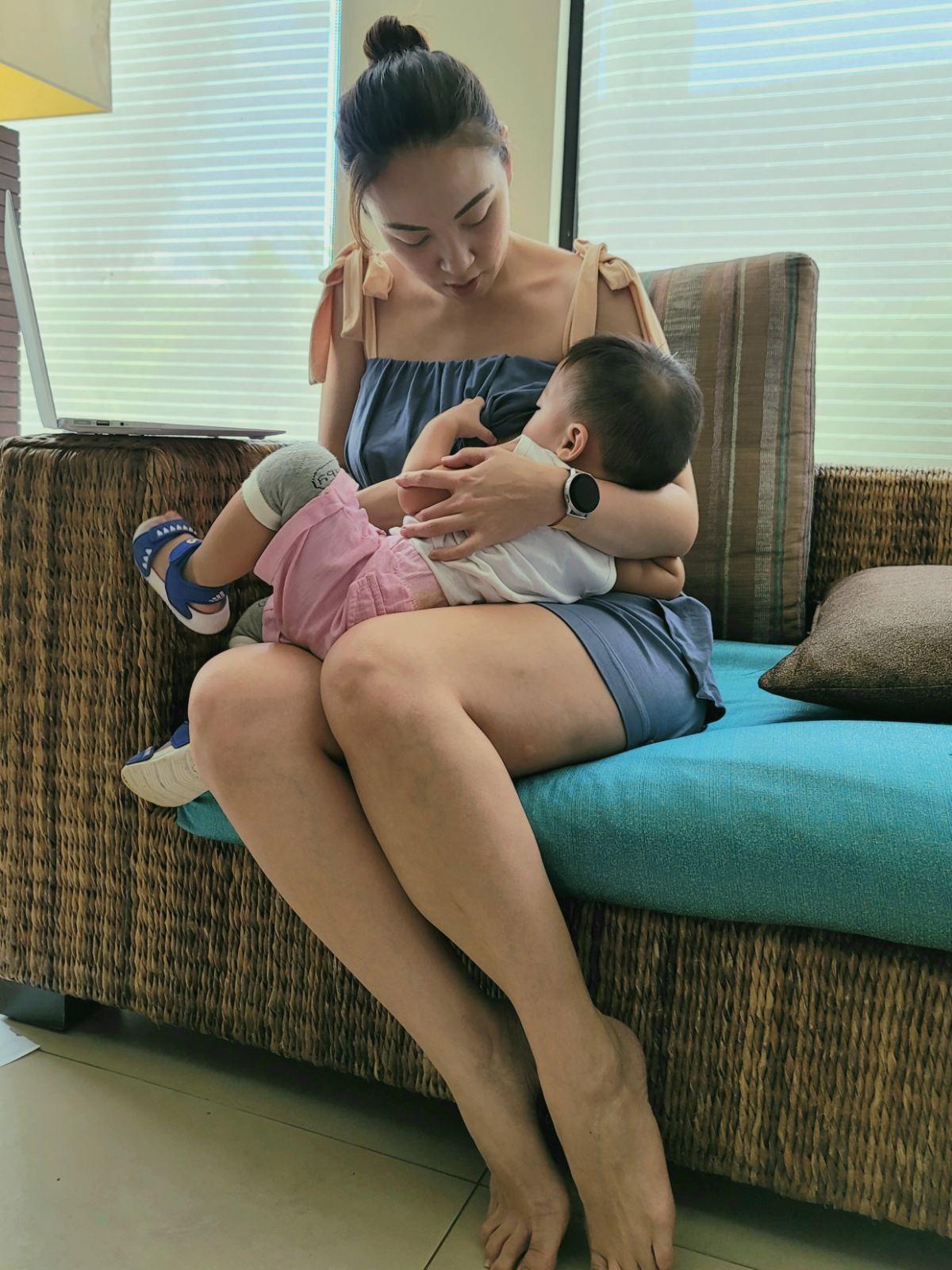 La Señorita Stella Shorts Set (Blue/Nude) | The Nest Attachment Parenting Hub