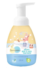 Lamoon Organic Body & Hair Foam Wash | The Nest Attachment Parenting Hub