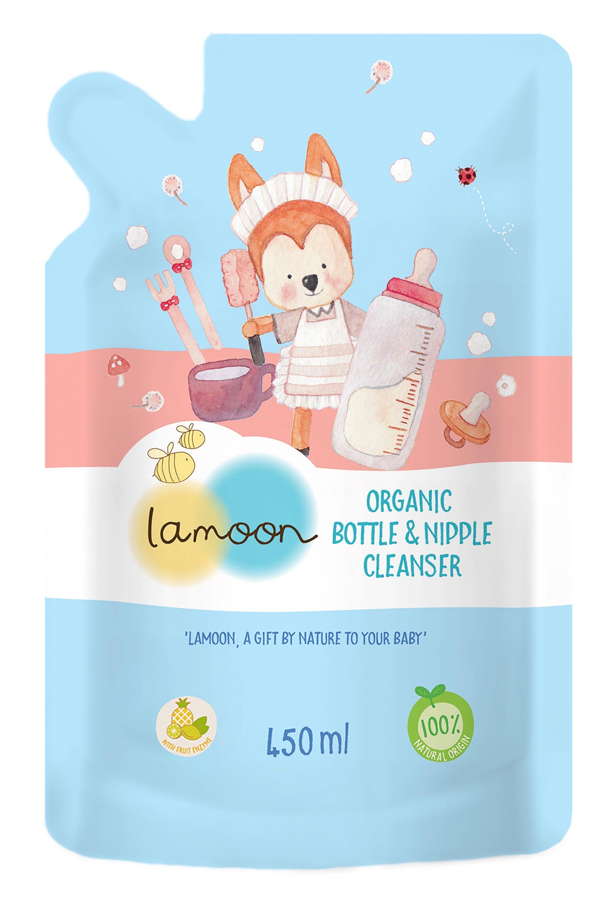 Lamoon Organic Bottle & Nipple Cleanser | The Nest Attachment Parenting Hub
