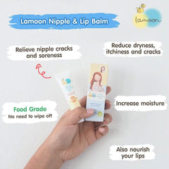 Lamoon Organic Nipple and Lip Balm 10g | The Nest Attachment Parenting Hub
