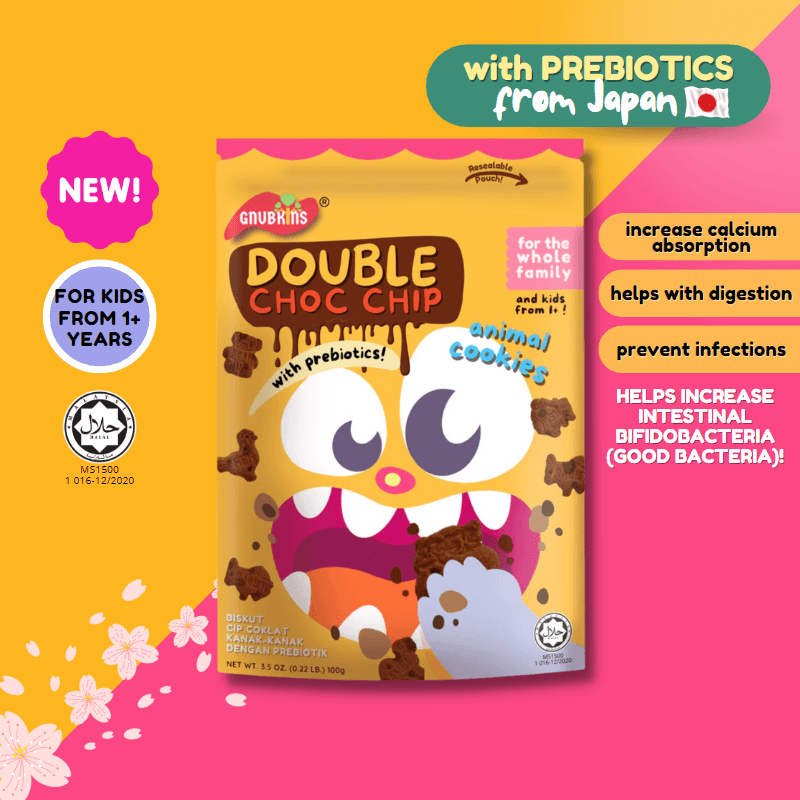 Gnubkins Double Choco Chip Prebiotic Cookies 12m+ | The Nest Attachment Parenting Hub