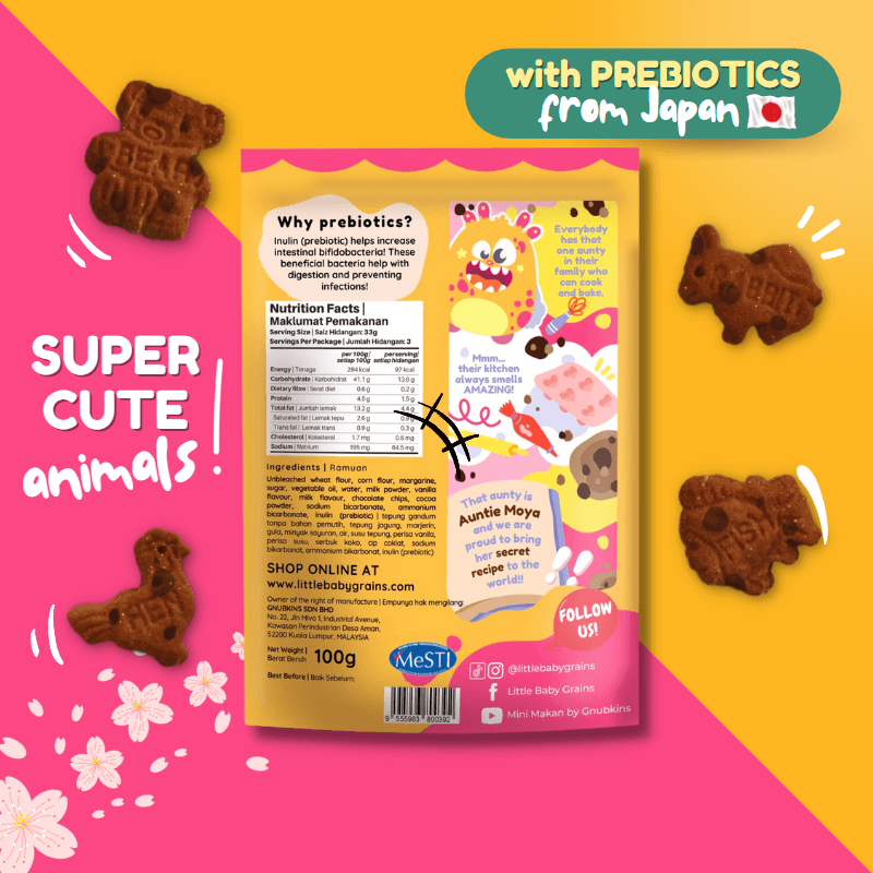 Gnubkins Double Choco Chip Prebiotic Cookies 12m+ | The Nest Attachment Parenting Hub