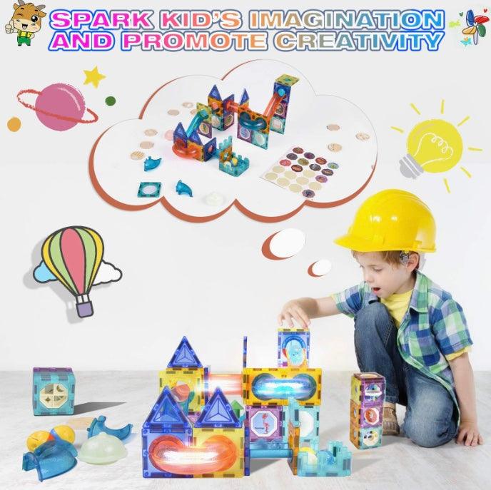 Little Fat Hugs Light Magnetic Blocks 75pcs 4+ | The Nest Attachment Parenting Hub