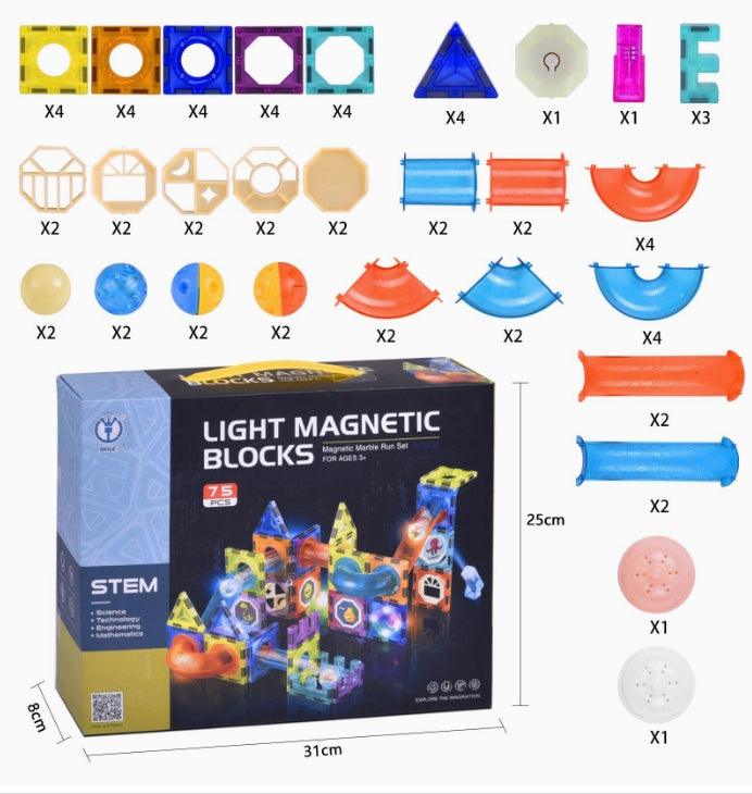 Little Fat Hugs Light Magnetic Blocks 75pcs 4+ | The Nest Attachment Parenting Hub