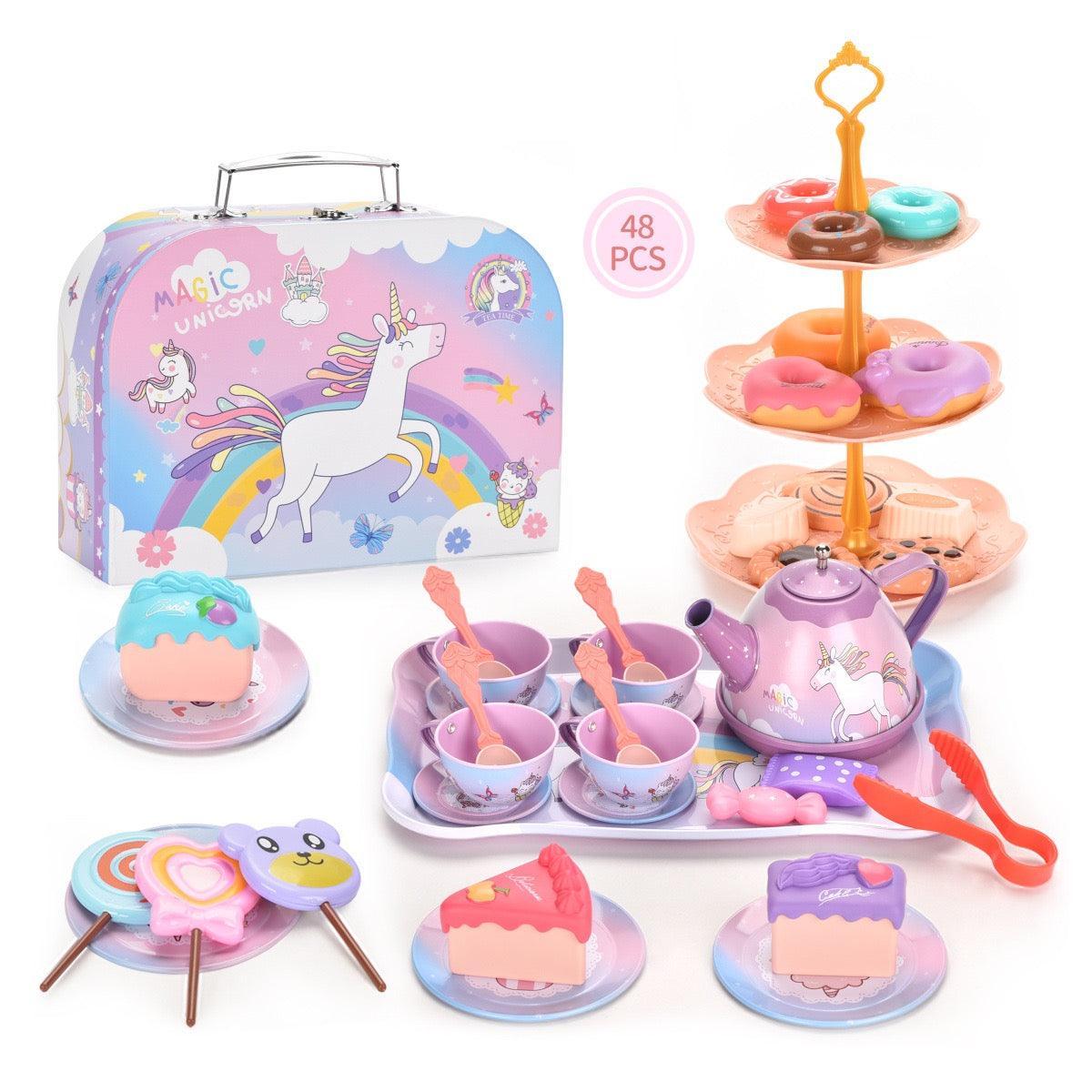 Little Fat Hugs Unicorn Tin Tea Set 2+ | The Nest Attachment Parenting Hub