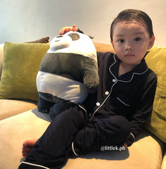 Little K Bamboo Kids Unisex Long Sleeves Pajama Set Navy Blue | The Nest Attachment Parenting Hub