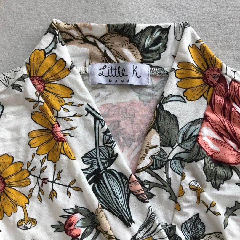 Little K Bamboo Mini Me Robe Autumn Florals | The Nest Attachment Parenting Hub