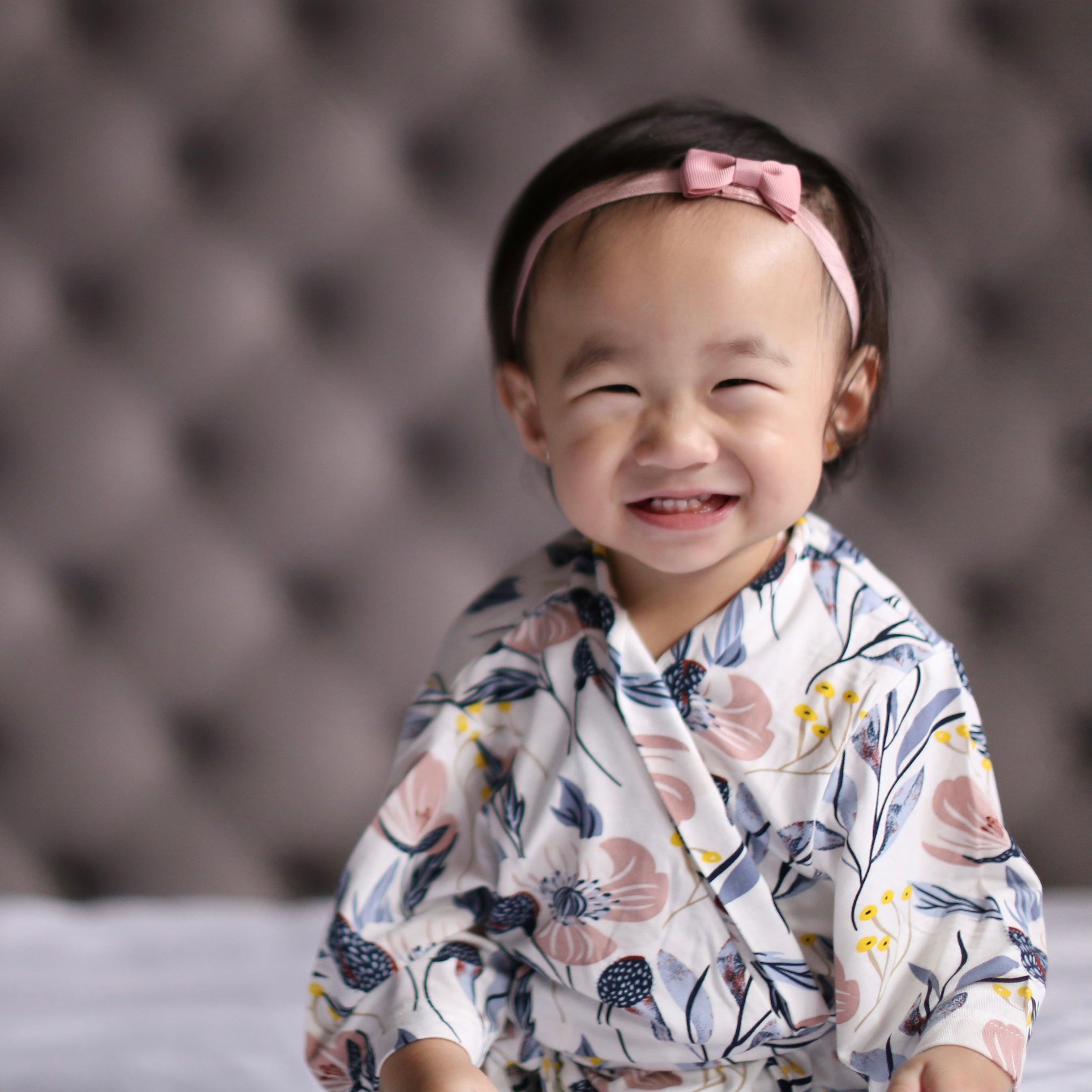 Little K Bamboo Mini Me Robe Pastel Florals | The Nest Attachment Parenting Hub