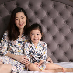 Little K Bamboo Mini Me Robe Pastel Florals | The Nest Attachment Parenting Hub