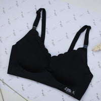 Little K Ice Silk Seamless Nursing Bra Black | The Nest Attachment Parenting Hub