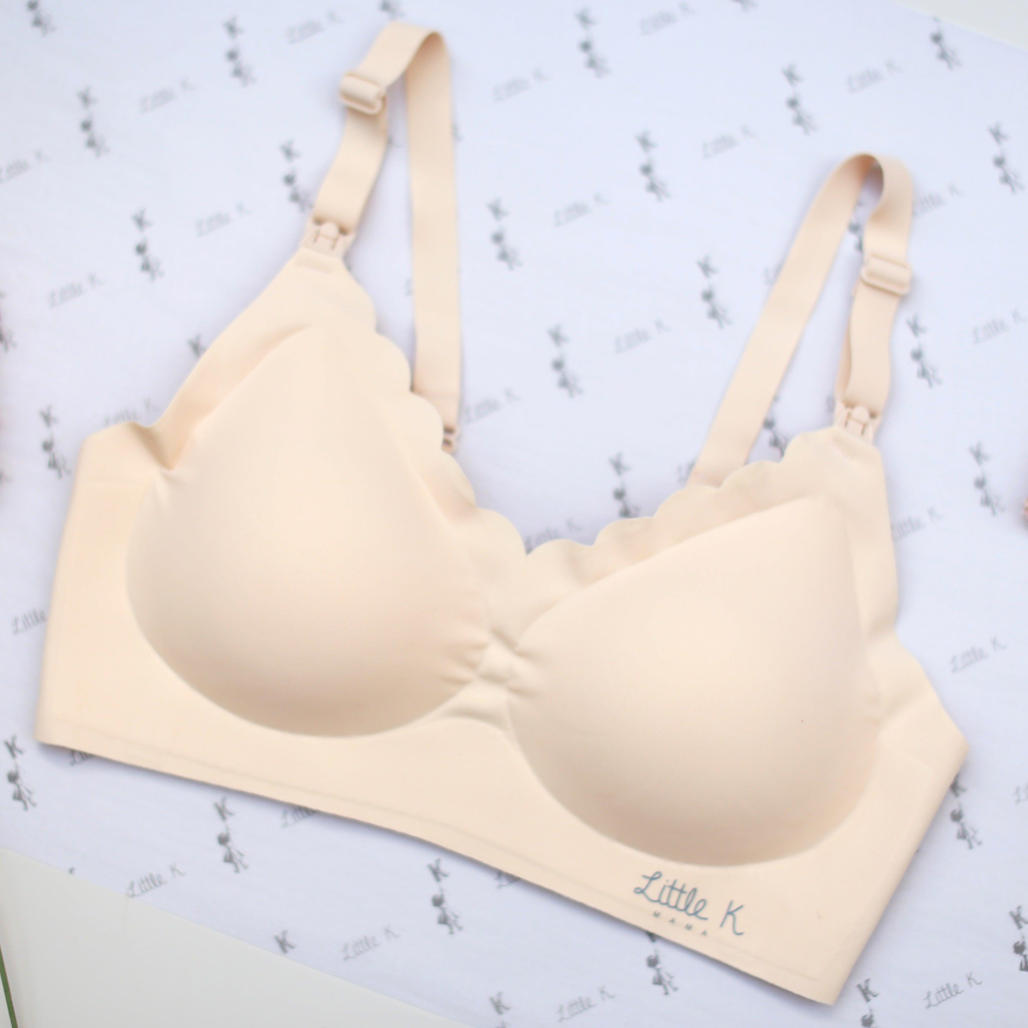 Little K Ice Silk Seamless Nursing Bra Cream | The Nest Attachment Parenting Hub