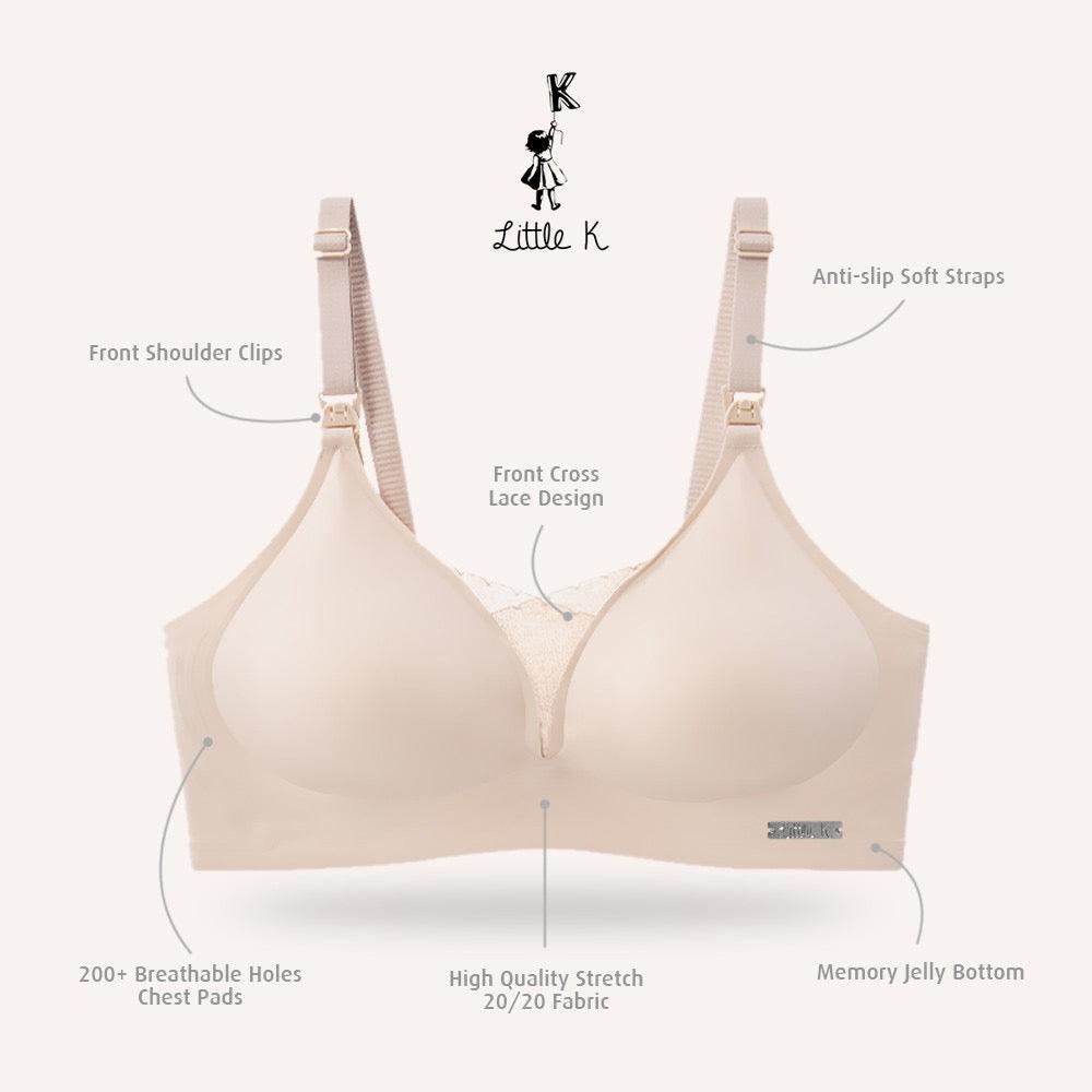Little K Mesh T-Shirt Nursing Bra - Coffee Pink | The Nest Attachment Parenting Hub