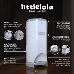 LittleLola Diaper Magic Pail | The Nest Attachment Parenting Hub