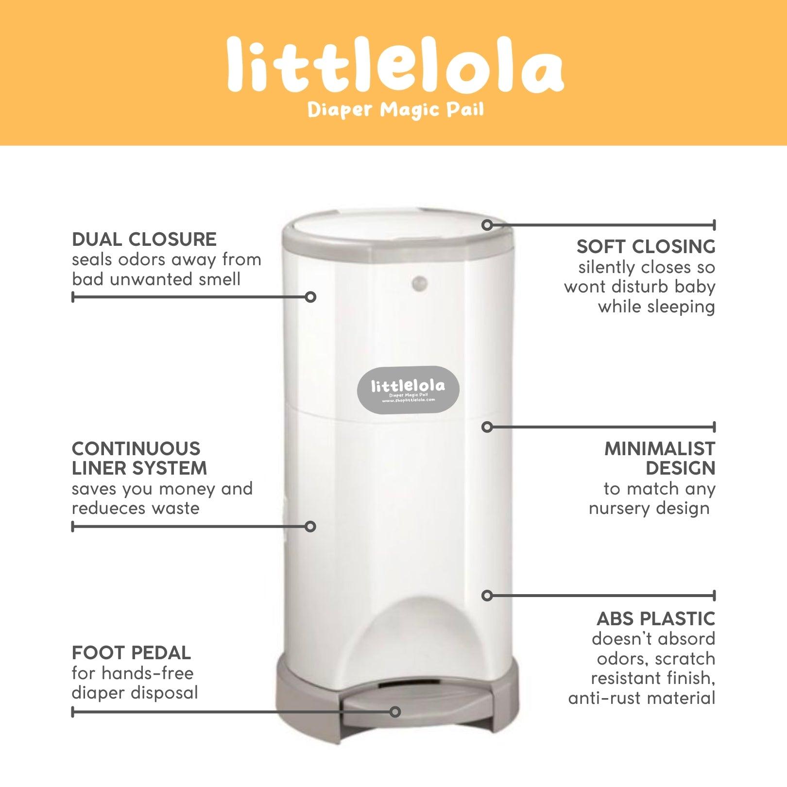 LittleLola Diaper Magic Pail | The Nest Attachment Parenting Hub