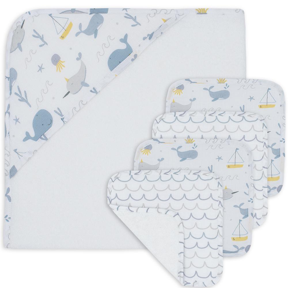 Living Textiles 5 Piece Bath Gift Set | The Nest Attachment Parenting Hub