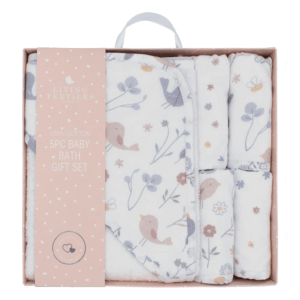 Living Textiles 5 Piece Bath Gift Set | The Nest Attachment Parenting Hub