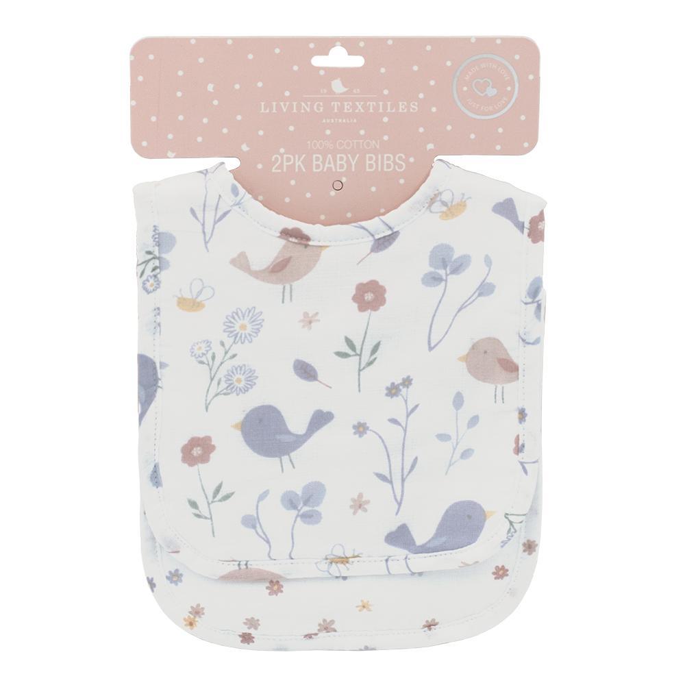 Living Textiles Muslin Bibs (2 pack) | The Nest Attachment Parenting Hub