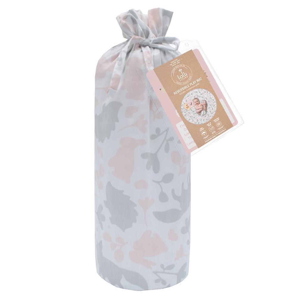 Living Textiles Round Play Mat with Milestone Cards - Meadow | The Nest Attachment Parenting Hub