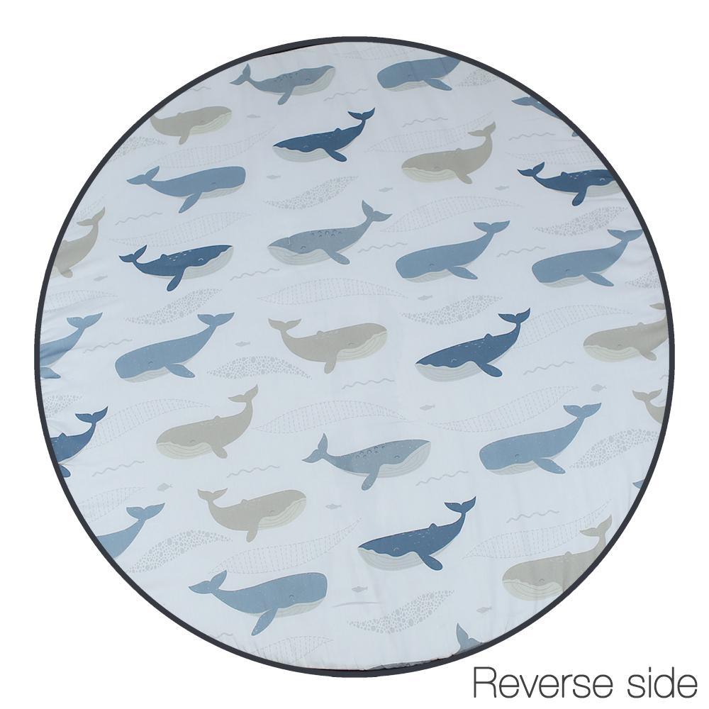 Living Textiles Round Play Mat with Milestone Cards - Oceana | The Nest Attachment Parenting Hub