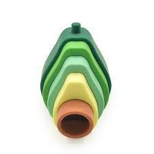 LuluBaby Avocado Silicone Teether Stacking Toy | The Nest Attachment Parenting Hub