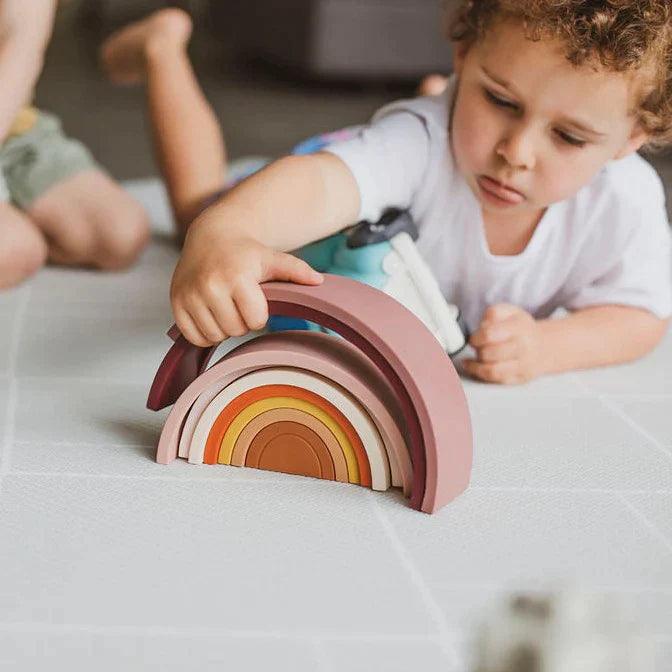 LuluBaby Rainbow Silicone Teether | The Nest Attachment Parenting Hub