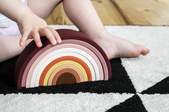 LuluBaby Rainbow Silicone Teether | The Nest Attachment Parenting Hub