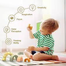 LuluBaby Sun Silicone Teether Stacking Toy | The Nest Attachment Parenting Hub