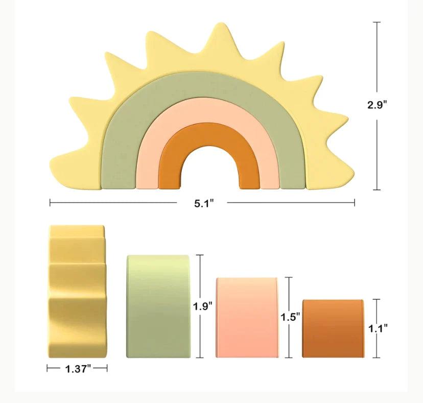 LuluBaby Sun Silicone Teether Stacking Toy | The Nest Attachment Parenting Hub