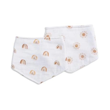 Lulujo Bandana Muslin Bibs Set of 2 | The Nest Attachment Parenting Hub