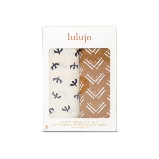 Lulujo Cotton Muslin Blanket (Set of 2) | The Nest Attachment Parenting Hub
