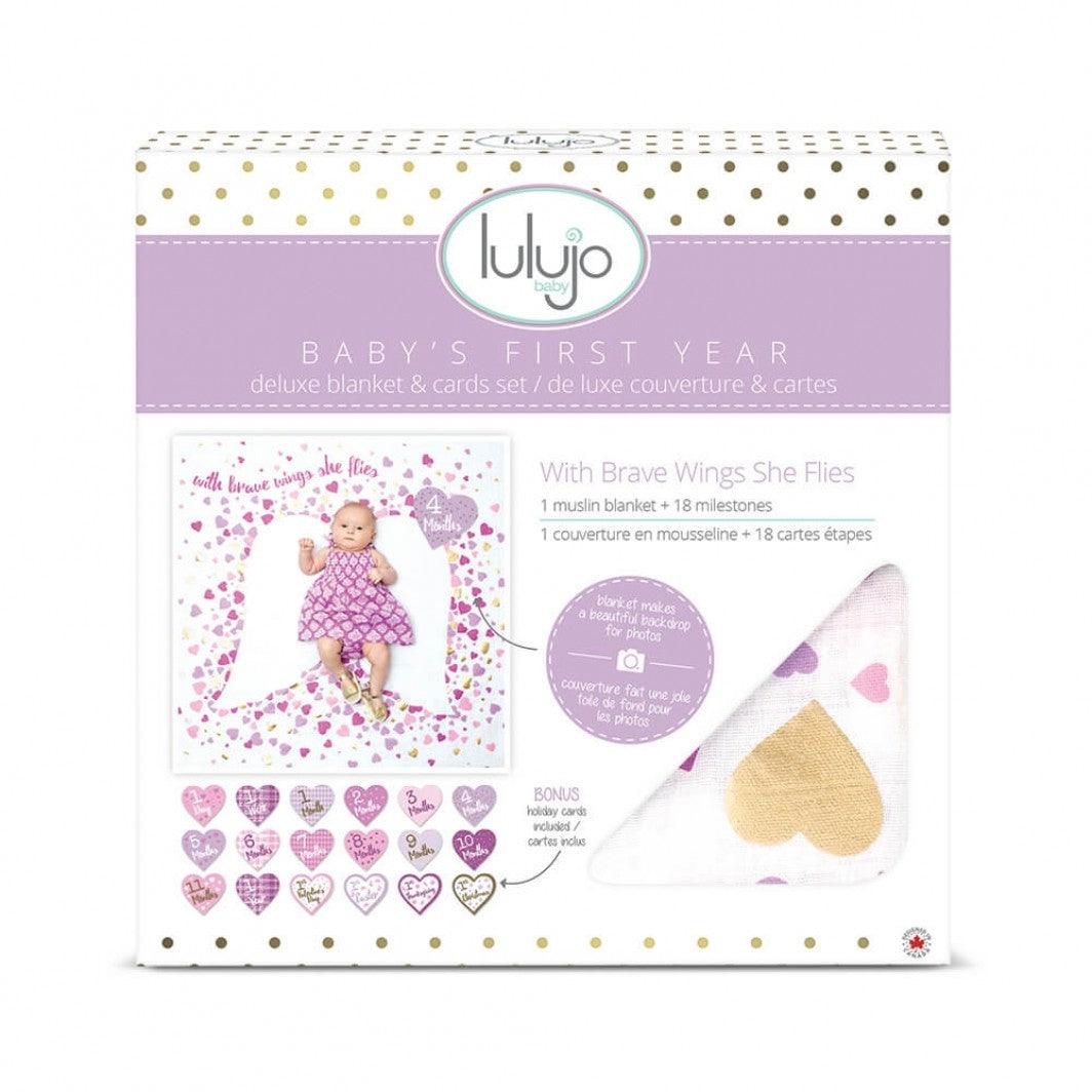 Lulujo Milestone Blanket & Card Set | The Nest Attachment Parenting Hub