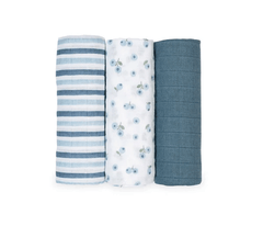 Lulujo Mini Muslin Receiving Blankets (Set of 3) | The Nest Attachment Parenting Hub