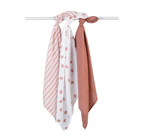 Lulujo Mini Muslin Receiving Blankets (Set of 3) | The Nest Attachment Parenting Hub