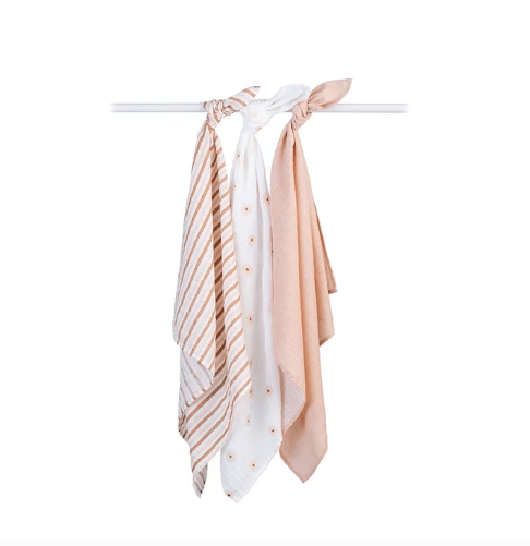 Lulujo Mini Muslin Receiving Blankets (Set of 3) | The Nest Attachment Parenting Hub