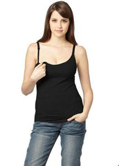 Mamaway Breastfeeding Singlet with Built in Bra (Black) 11201X | The Nest Attachment Parenting Hub