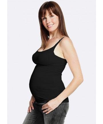 Mamaway Breastfeeding Singlet with Built in Bra (Black) 11201X | The Nest Attachment Parenting Hub