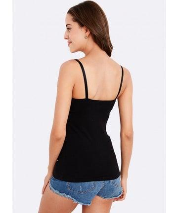 Mamaway Breastfeeding Singlet with Built in Bra (Black) 11201X | The Nest Attachment Parenting Hub
