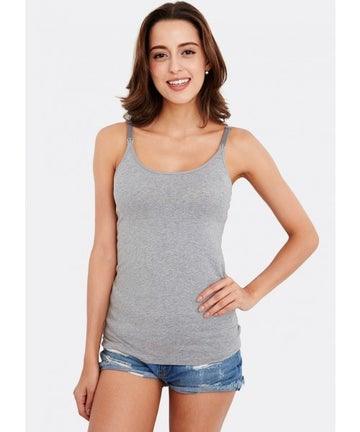 Mamaway Breastfeeding Singlet with Built in Bra (Gray) 11201Z | The Nest Attachment Parenting Hub