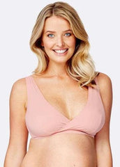 Mamaway Nano Red Crossover Maternity and Nursing Bra Pink 180884O | The Nest Attachment Parenting Hub