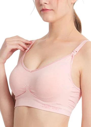 Mamaway Ultralight Antibacterial Seamless Nursing Bra Pink 190882D | The Nest Attachment Parenting Hub