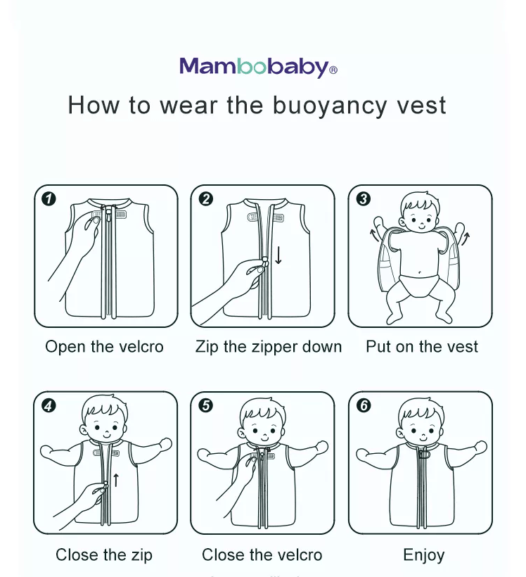 Mambobaby Air-Free Swimming Aid Vest Large (5-6yo) | The Nest Attachment Parenting Hub
