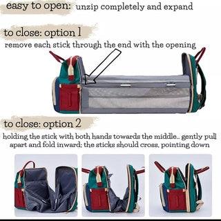 MamboBabyPh - 2in1 Crib & Diaper Bag Portable Foldable Travel Bed | The Nest Attachment Parenting Hub