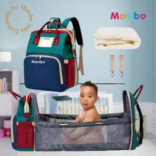 MamboBabyPh - 2in1 Crib & Diaper Bag Portable Foldable Travel Bed | The Nest Attachment Parenting Hub